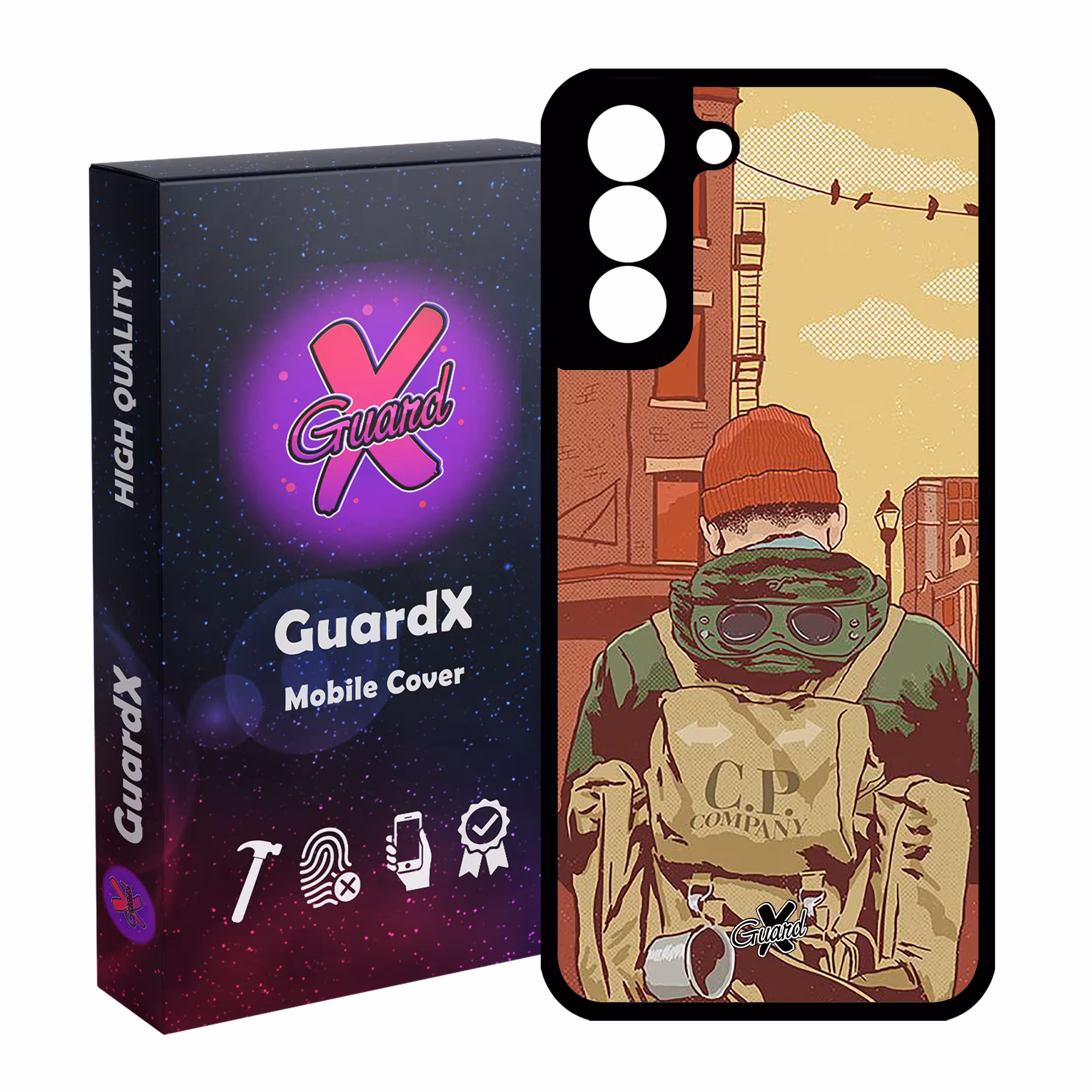 کاور گارد ایکس طرح Man مدل Glass10348 مناسب برای گوشی موبایل سامسونگ Galaxy S21 FE