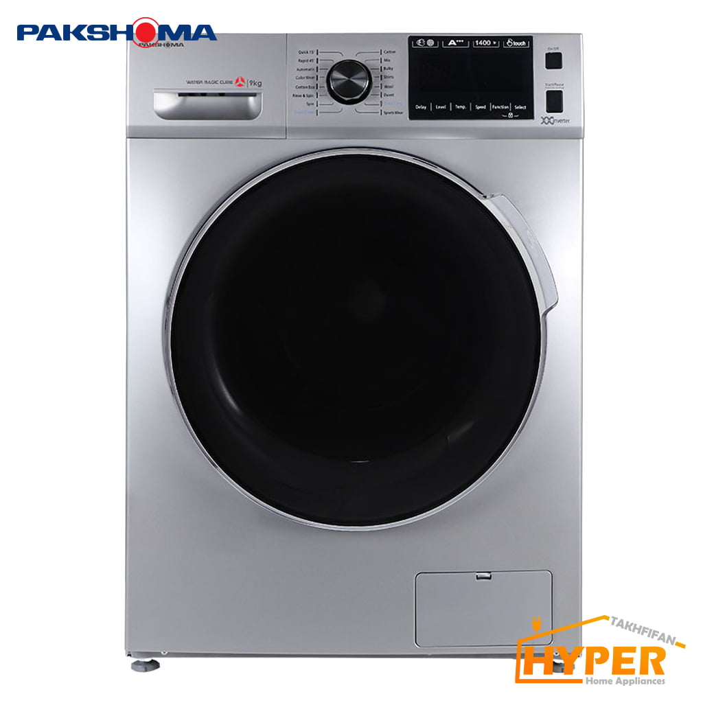 ماشین لباسشویی پاکشوما TFI-94401 ST نقره ای 9 کیلویی