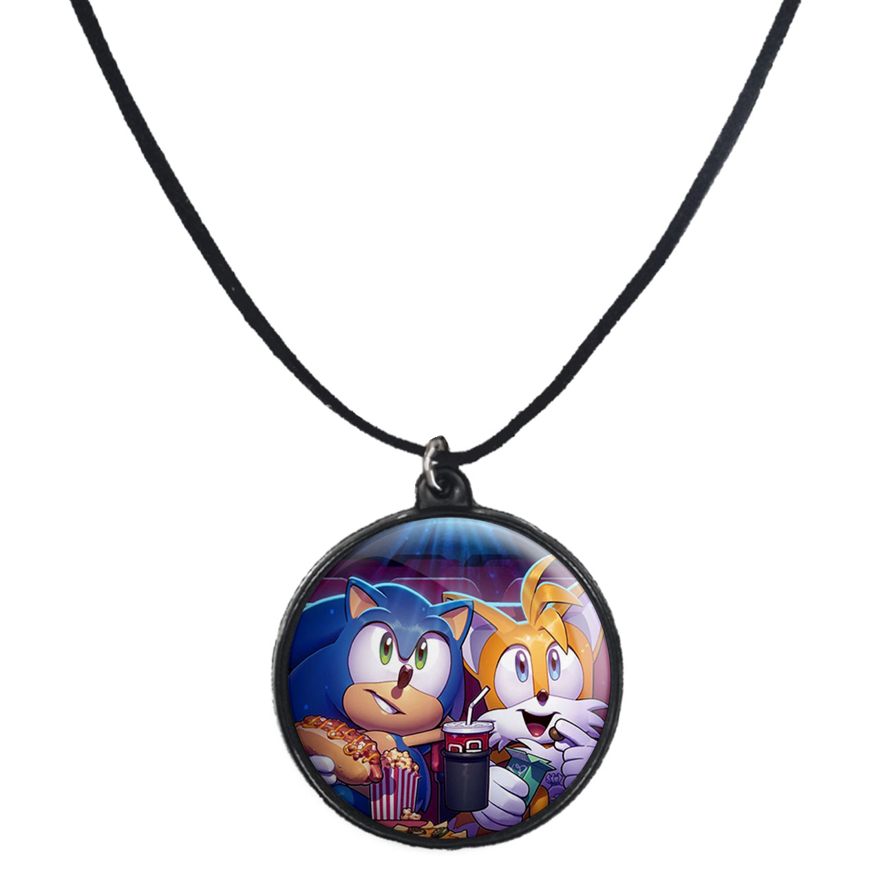 گردنبند پرمانه طرح سونیک کد pmb.15054 مدل دو طرفه