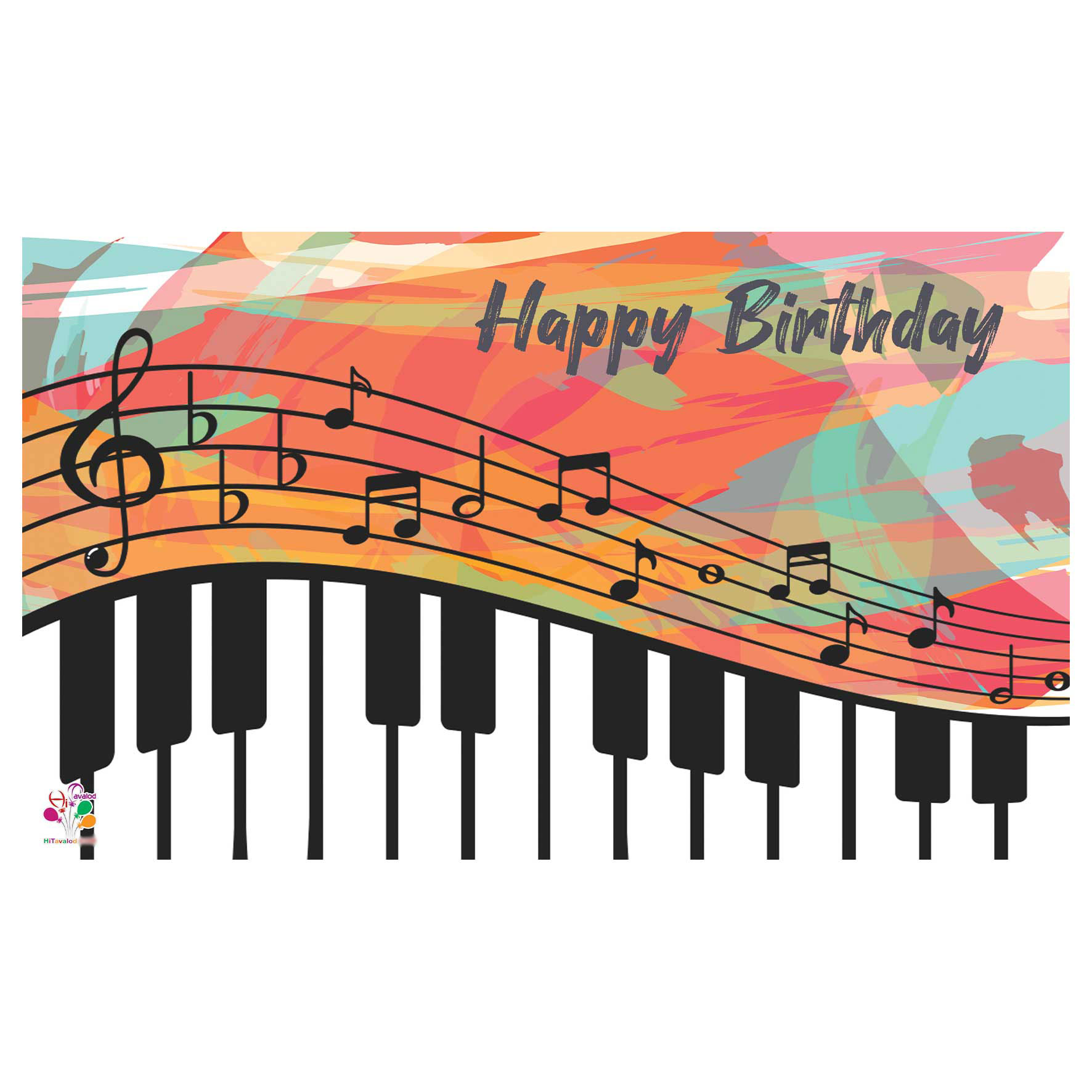 بنر تولد طرح موسیقی فانتزی کد 164