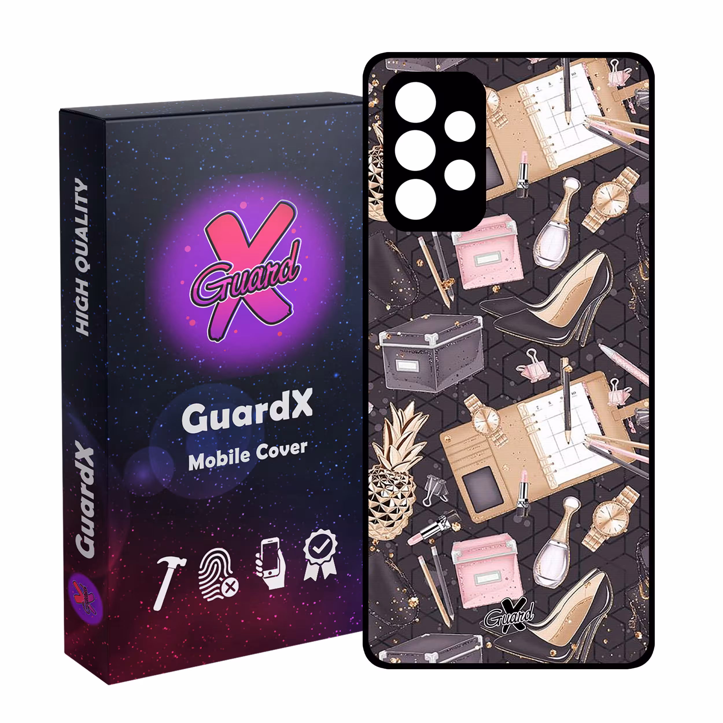 کاور گارد ایکس طرح دخترانه مدل Glass10310 مناسب برای گوشی موبایل سامسونگ Galaxy A52