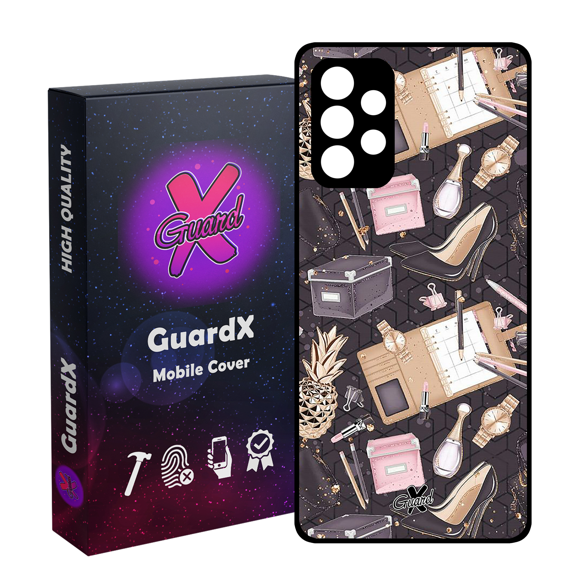 کاور گارد ایکس طرح دخترانه مدل Glass10310 مناسب برای گوشی موبایل سامسونگ Galaxy A52