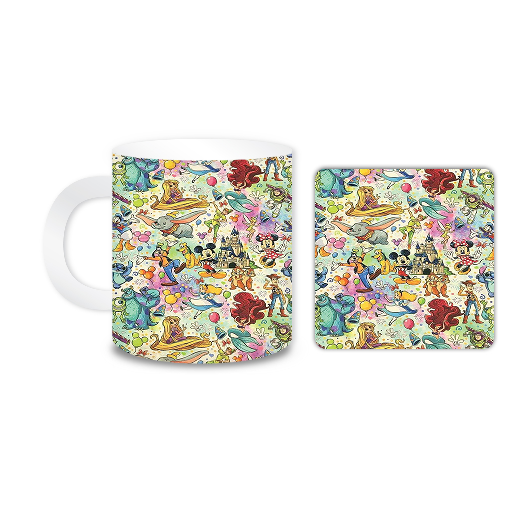 ماگ مدل دیزنی کد 1409 به همراه زیر لیوانی