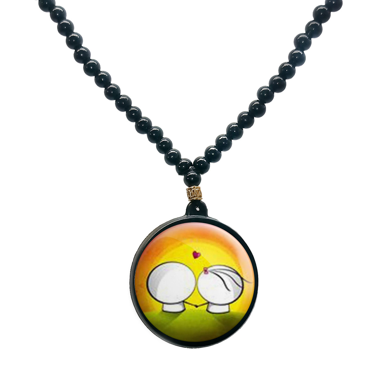 گردنبند پرمانه طرح عاشقانه کد pmd.5458 مدل دو طرفه