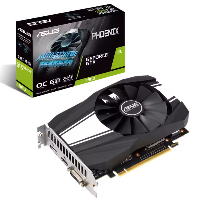 کارت گرافیک ایسوس مدل PH GTX1660-O6G Phoenix Asus