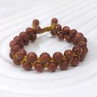 دستبند دو ردیفه دلربا قهوه ای