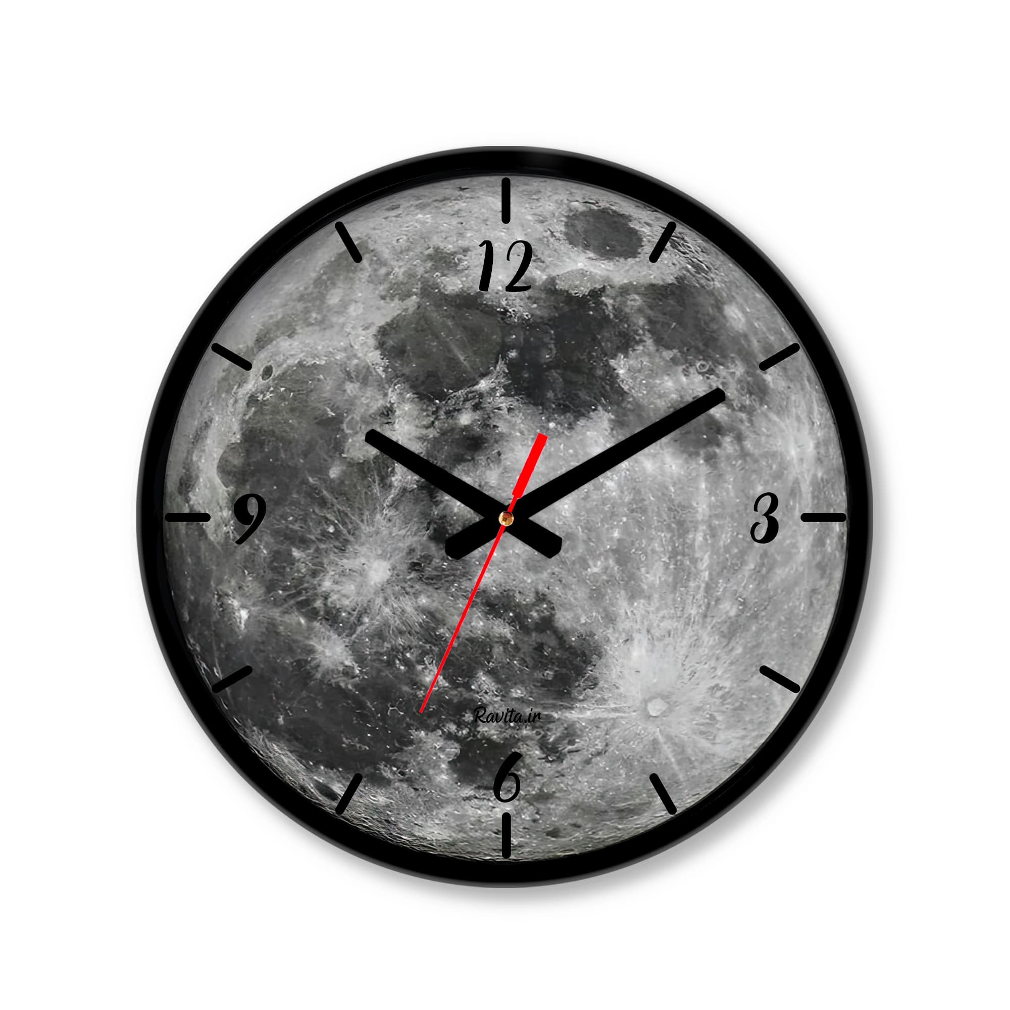 ساعت‌ دیواری رومیزی راویتا طرح ماه کد 3528