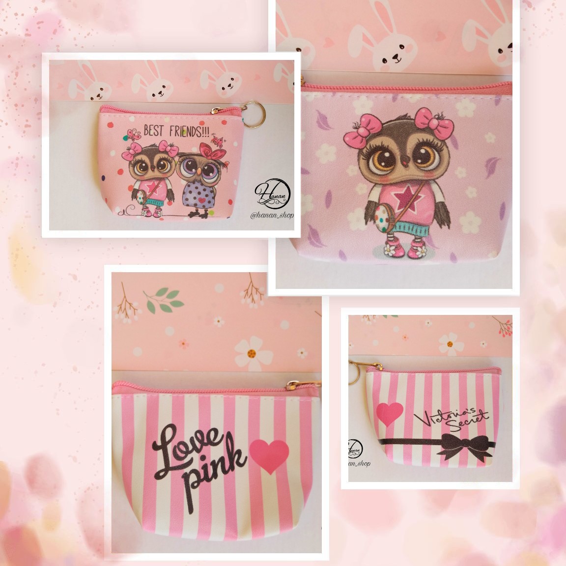 کیف فانتزی کوچیک در چهار طرح فانتزی مختلف اکسسوری دخترانه و زنانه کیف شارژر کیف هندزفری 