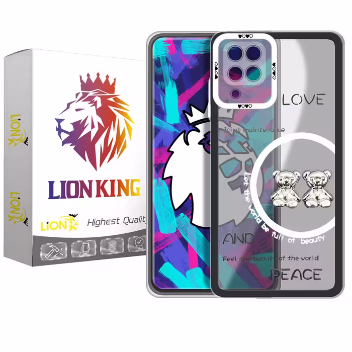 کاور لاین کینگ مدل دو خرسLOVE مناسب برای گوشی موبایل سامسونگ Galaxy A12