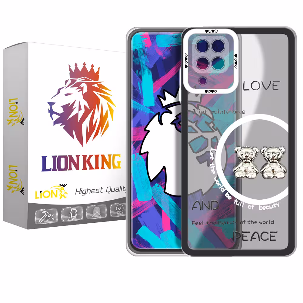 کاور لاین کینگ مدل دو خرسLOVE مناسب برای گوشی موبایل سامسونگ Galaxy A12
