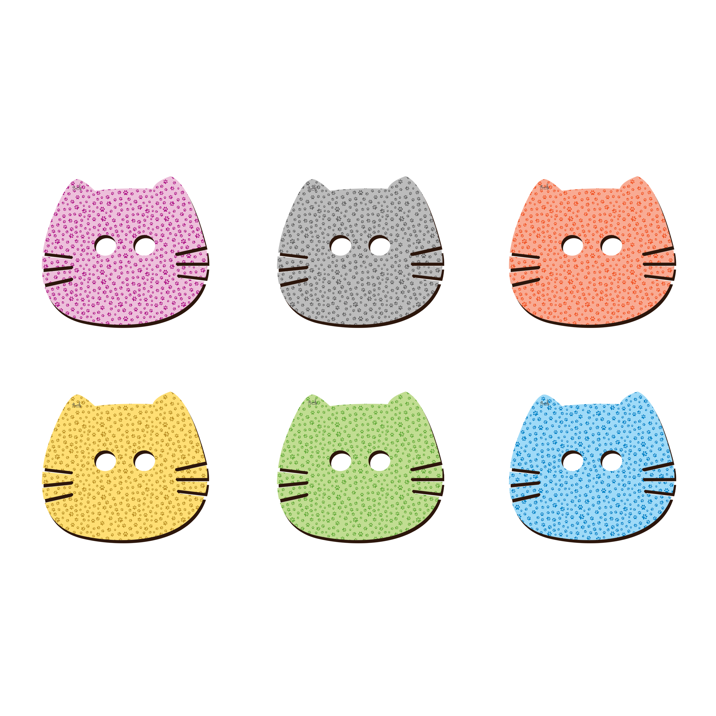 زیر لیوانی لوکسینو مدل گربه های دوست داشتنی و مهربون مجموعه 6 عددی