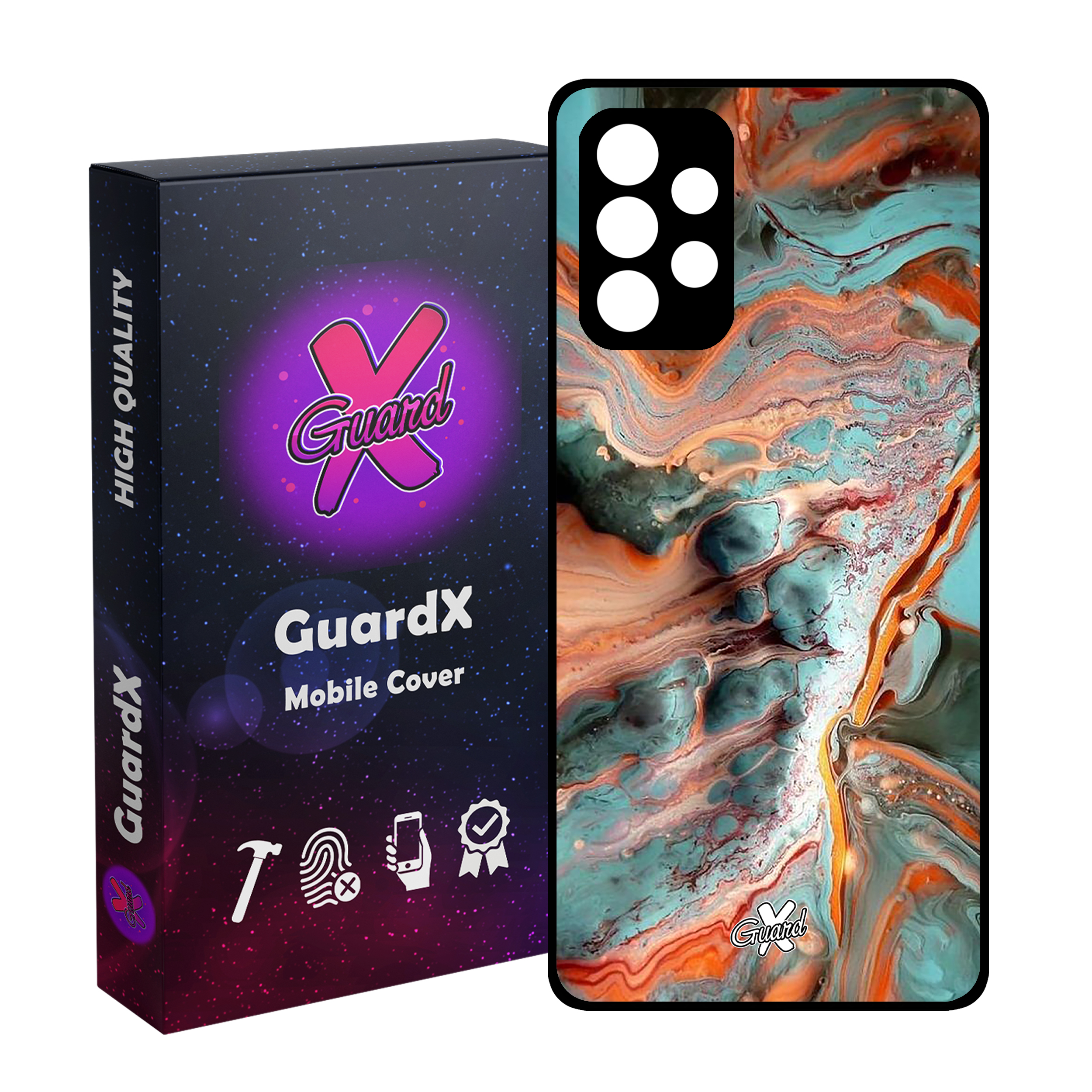 کاور گارد ایکس طرح ماربل مدل Glass10281 مناسب برای گوشی موبایل سامسونگ Galaxy A32 5G