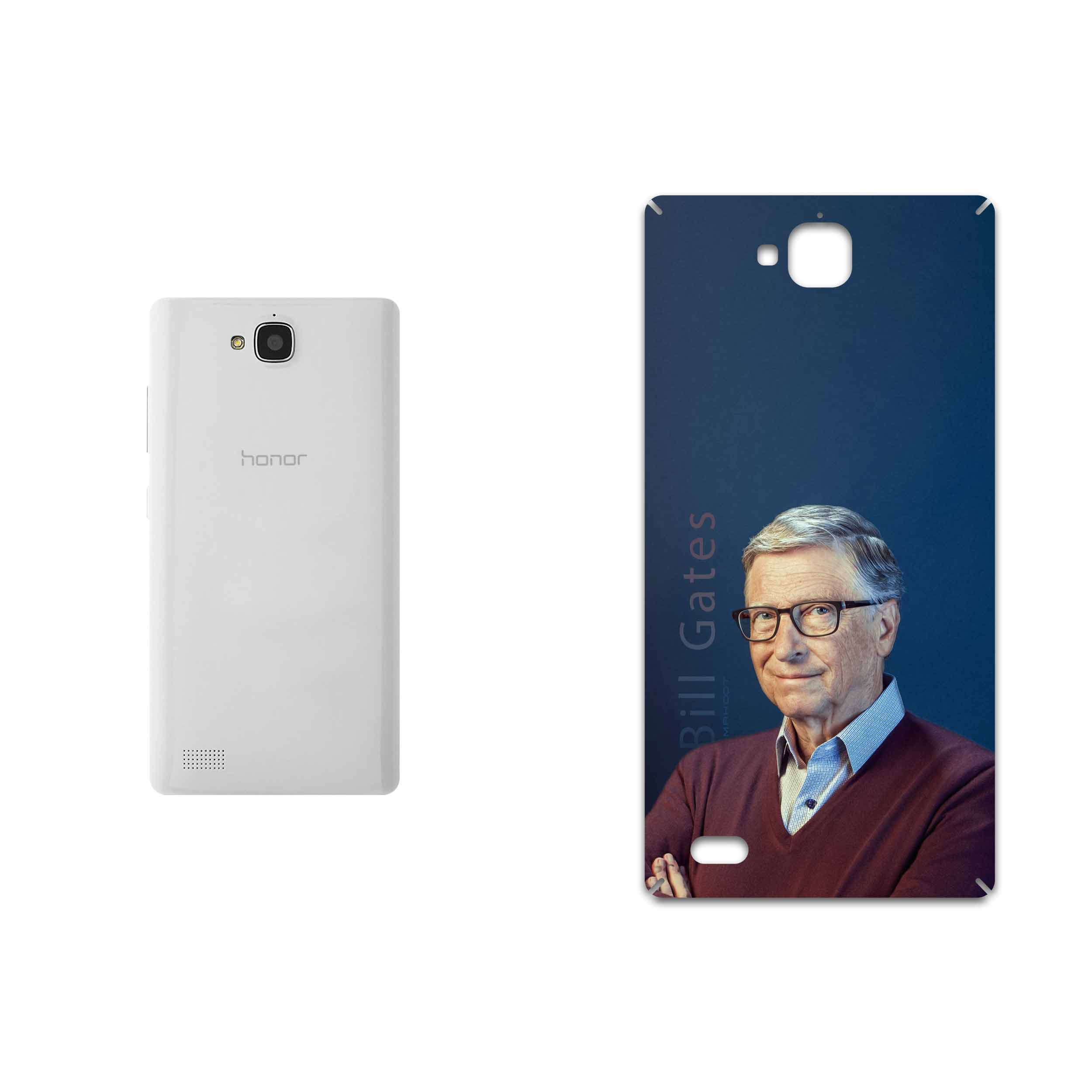 برچسب پوششی ماهوت مدل Bill Gates مناسب برای گوشی موبایل آنر 3C