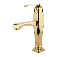 شیر روشویی ثابت راسان  مدل آلیس  طلایی براق