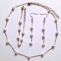 نیمست مروارید پرورشی و استیل رنگ ثابت