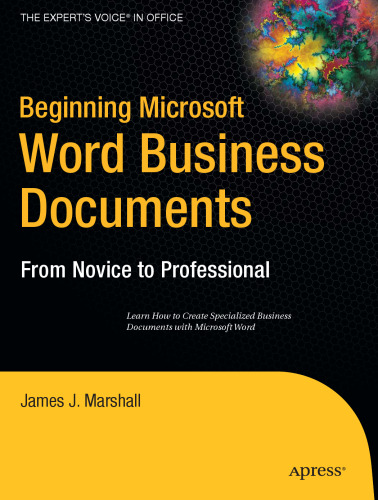 خرید و دانلود نسخه کامل کتاب Beginning Microsoft Word Business Documents (Beginning: from Novice to Professional)
