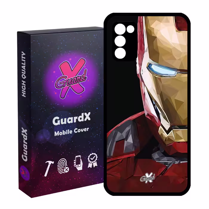 کاور گارد ایکس طرح Iron Man مدل Glass10048 مناسب برای گوشی موبایل سامسونگ Galaxy A02s / M02s