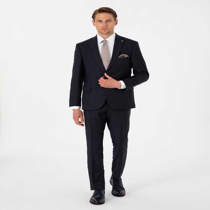 کت و شلوار مردانه سرمه ای پیرکاردین - فروشگاه لباس شهرمون