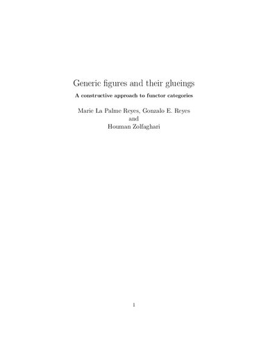 خرید و دانلود نسخه کامل کتاب Generic figures and their glueings: A constructive approach to functor categories