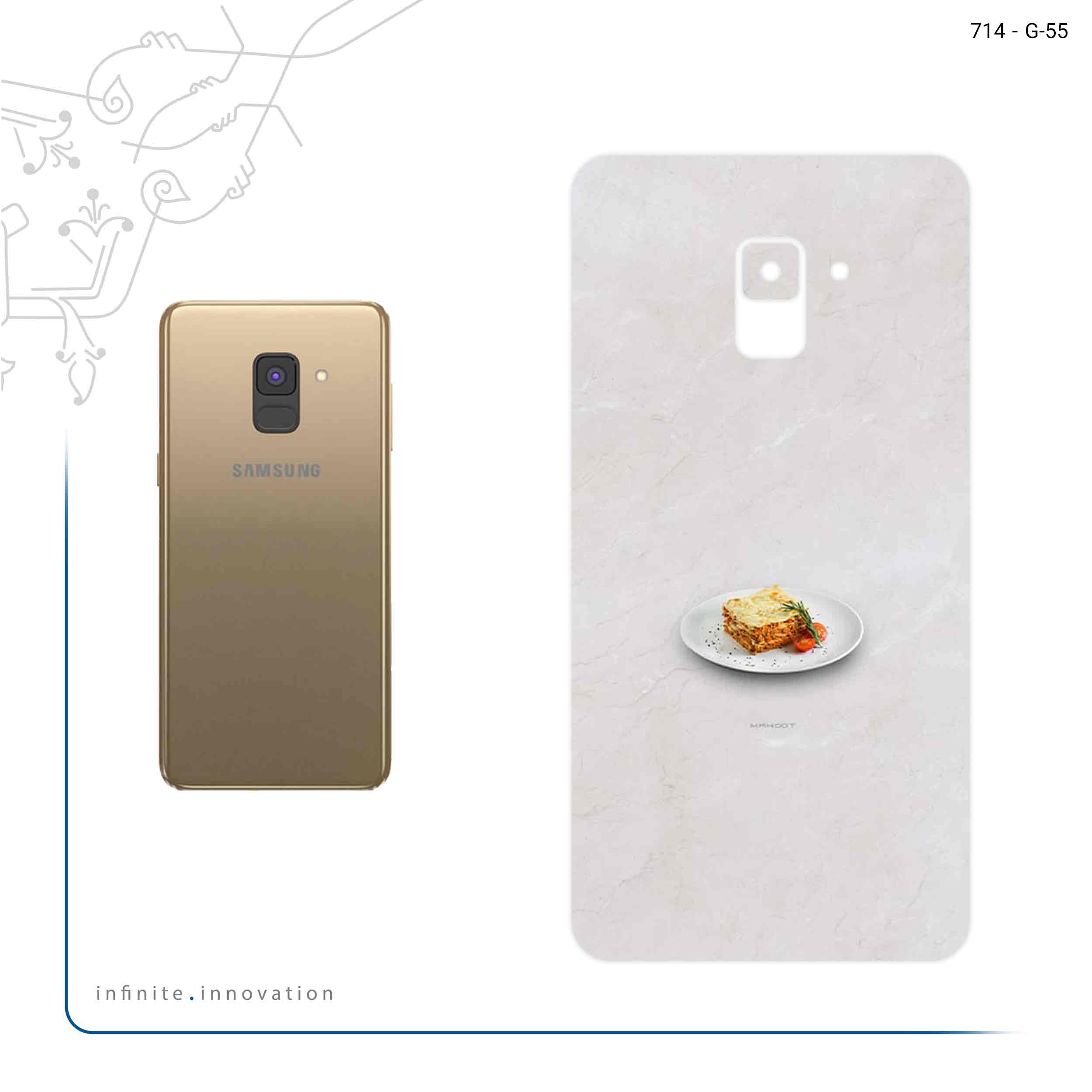 برچسب پوششی ماهوت مدل Lasagne مناسب برای گوشی موبایل سامسونگ Galaxy A8 Plus 2018