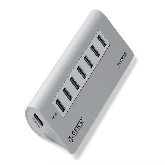 هاب یو اس بی 7 پورت اوریکو همراه آداپتور ام 3 اچ 7