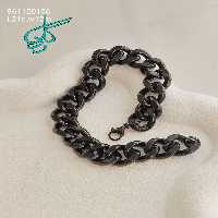 خرید دستبند استیل کارتیرمشکی رنگ ثابت کد 1216348 - ردگل