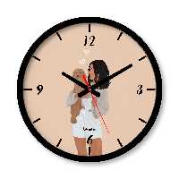 ساعت دیواری بزرگ راویتا طرح دختر و سگ کد 3635