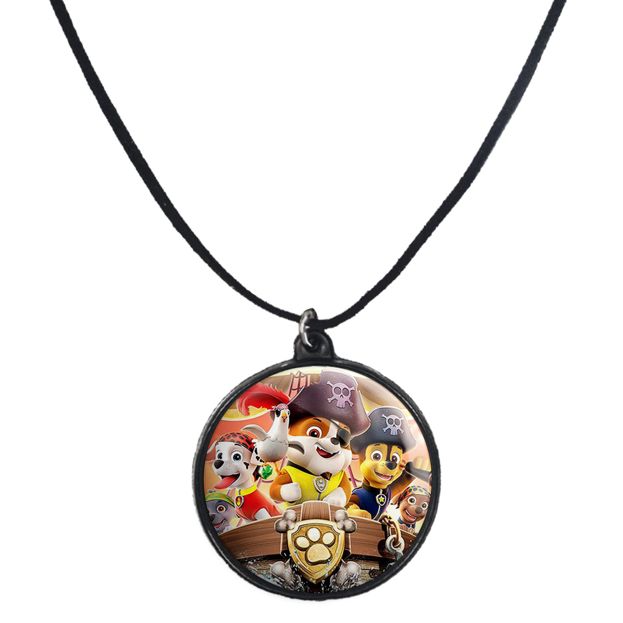 گردنبند پرمانه طرح سگ های نگهبان کد pmb.11787 مدل دو طرفه