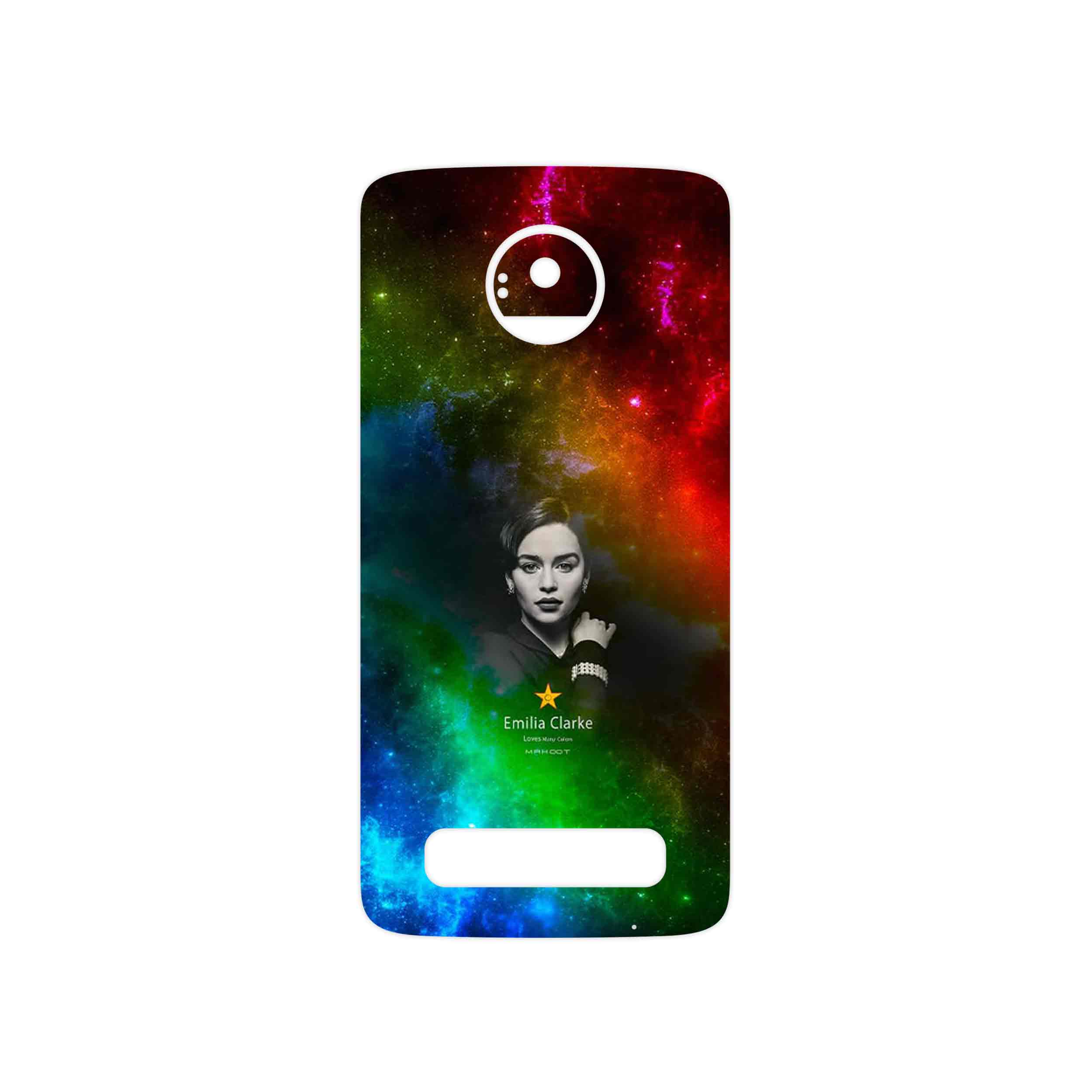 برچسب پوششی ماهوت مدل emilia clarke مناسب برای گوشی موبایل موتورولا Moto Z