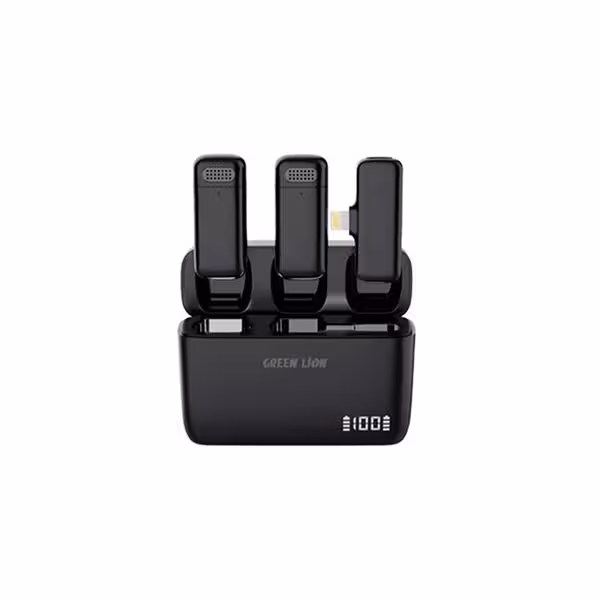 میکروفون بی سیم گرین لاین مدل Green Lion Duo Cast Wireless Type -C Microphone