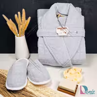 حوله ست یک نفره دوتکه مارتا رنگ نقرابی