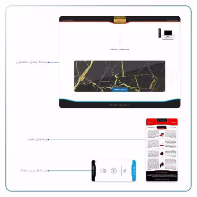 برچسب پوششی ماهوت مدل Graphite-Gold-Marble مناسب برای تبلت اپل iPad Air 2013 A1475