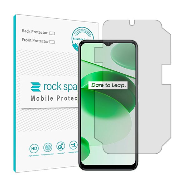 گلس ریلمی C35 مدل نانو هیدروژل شفاف برند راک اسپیس کد M