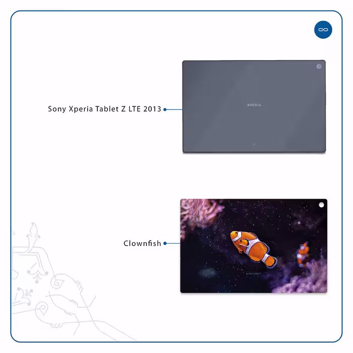 برچسب پوششی ماهوت مدل Clownfish مناسب برای تبلت سونی Xperia Tablet Z LTE 2013