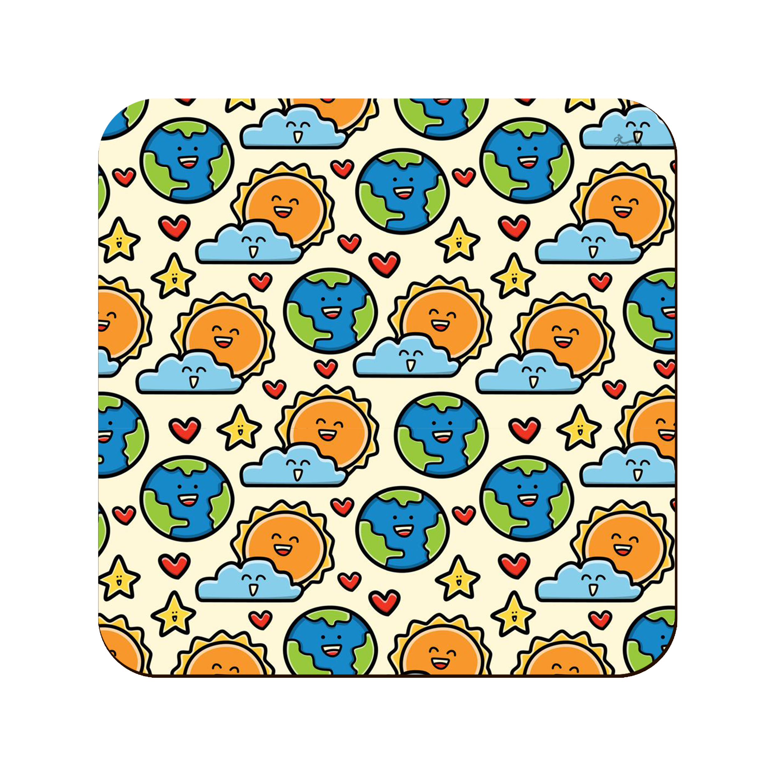 زیر لیوانی لوکسینو مدل خورشید و زمین خندان