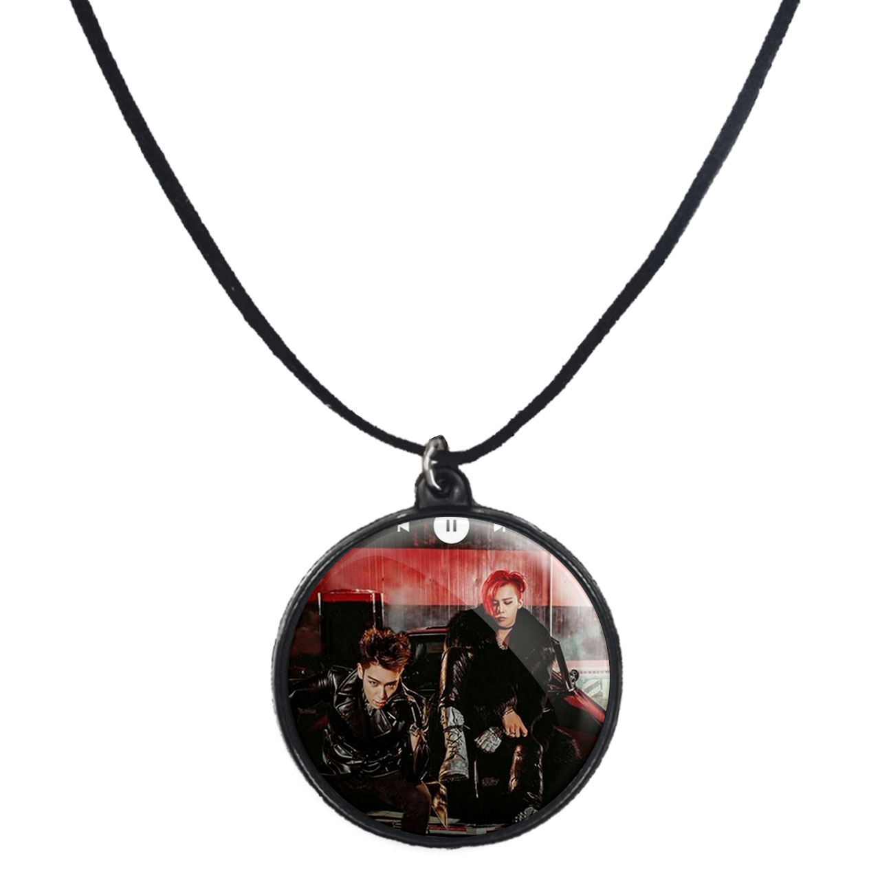 گردنبند پرمانه طرح گروه موسیقی بیگ بنگ کد pmb.15228 مدل دو طرفه