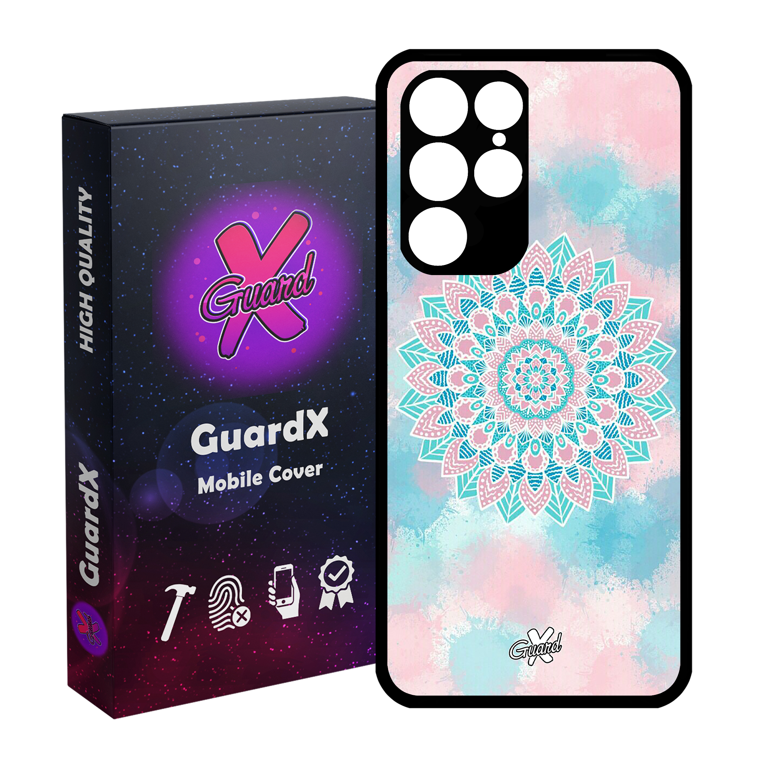 کاور گارد ایکس طرح ماندالا مدل Glass10065 مناسب برای گوشی موبایل سامسونگ Galaxy S22 Ultra