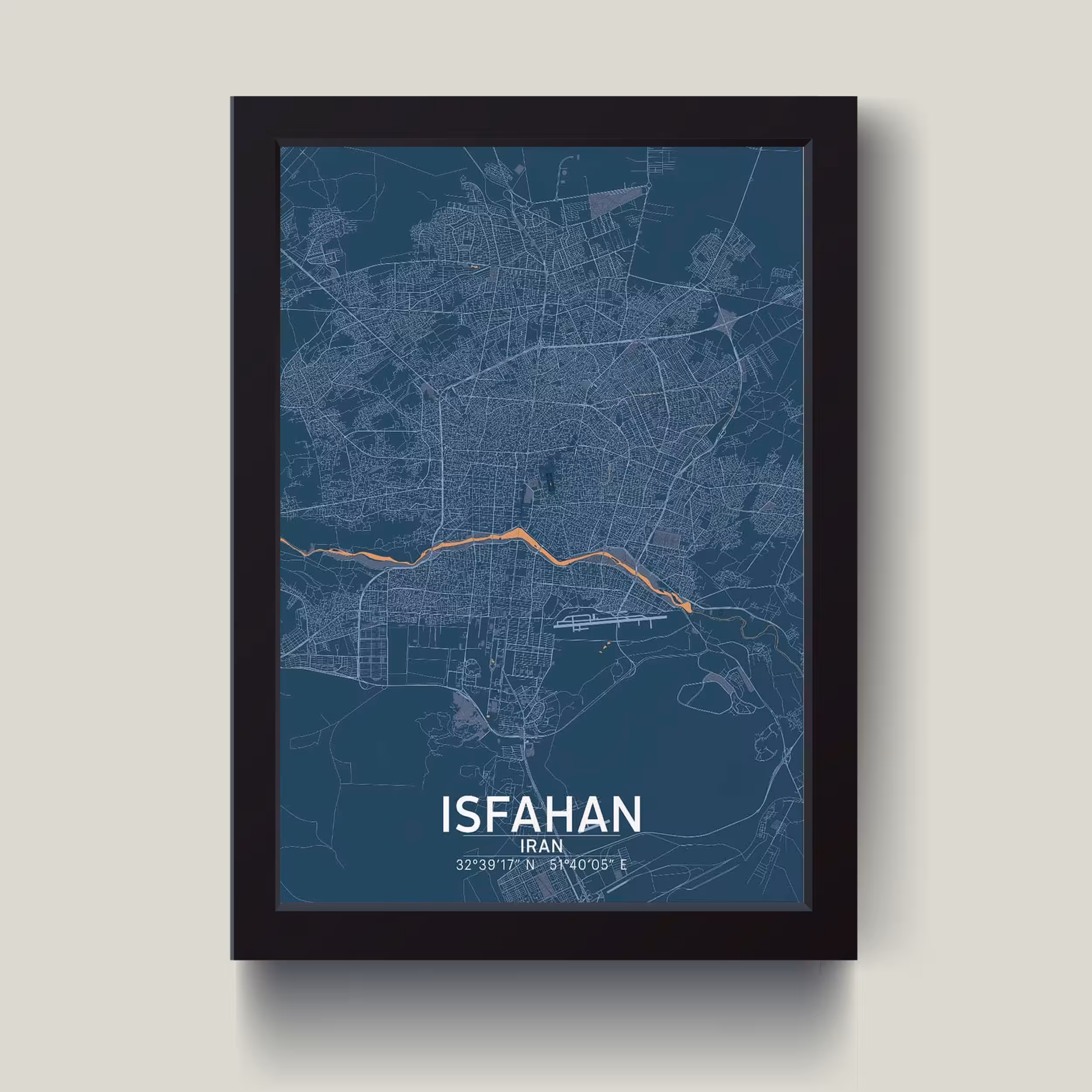 تابلو مدل مینیمال Isfahan اصفهان کد m2414-b