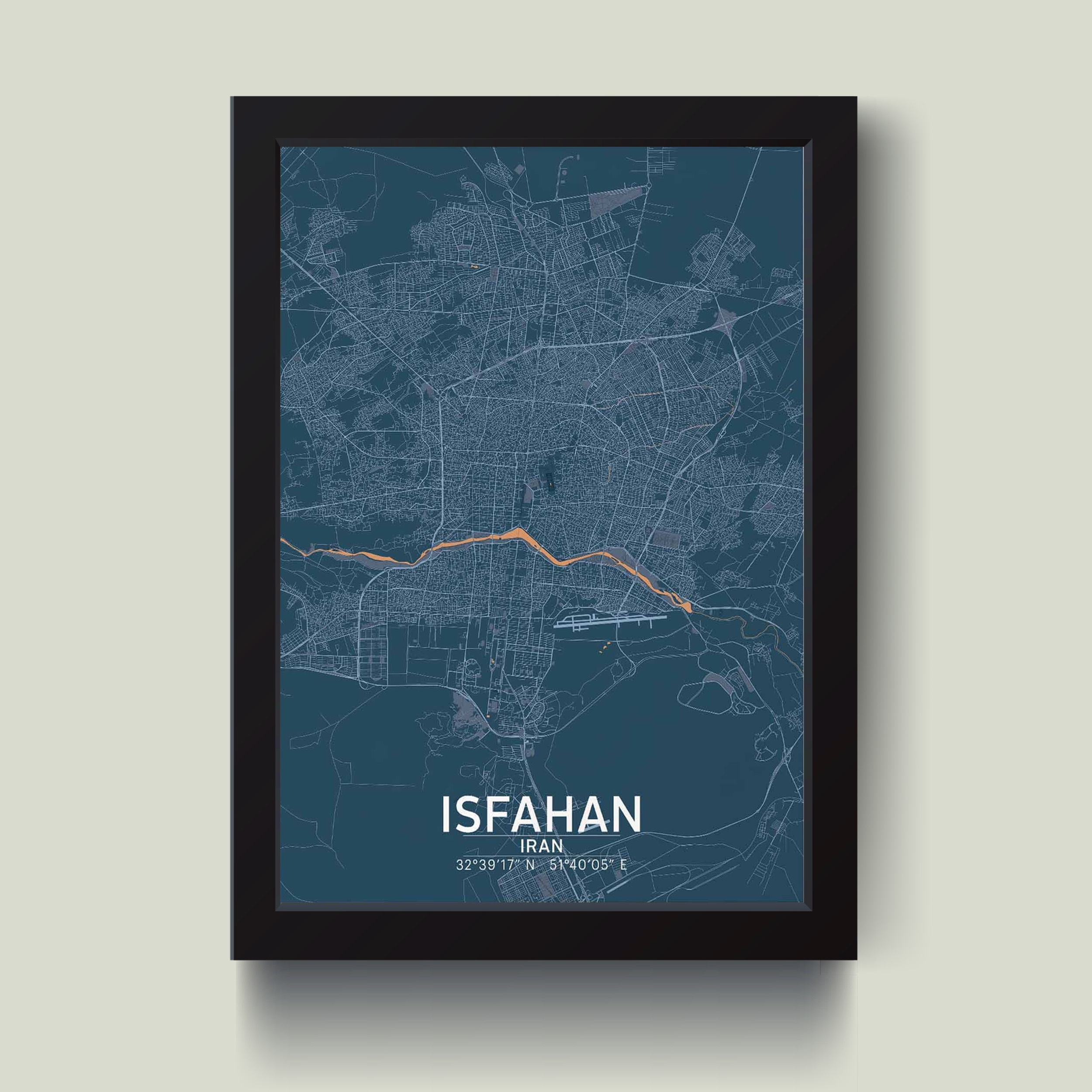 تابلو مدل مینیمال Isfahan اصفهان کد m2414-b