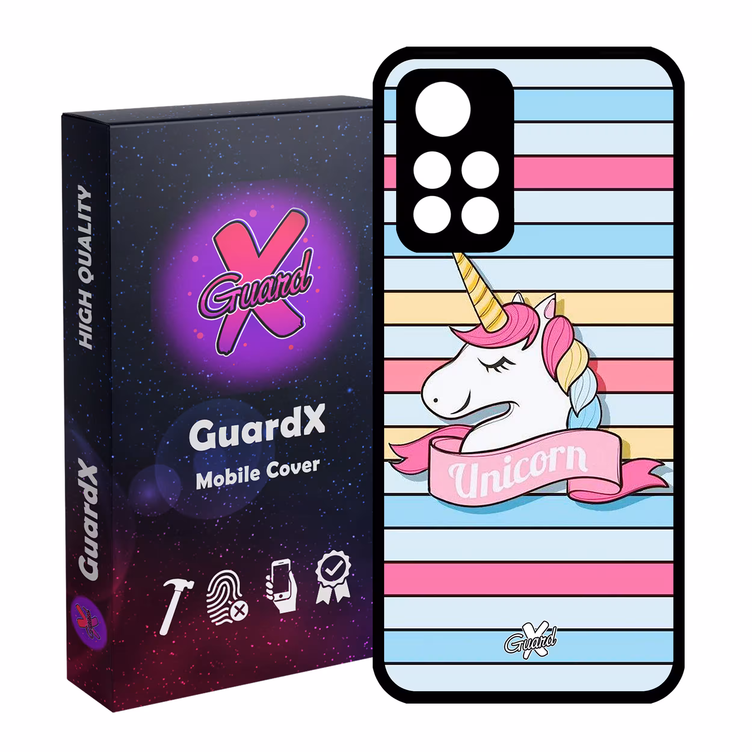 کاور گارد ایکس طرح Unicorn مدل Glass10018 مناسب برای گوشی موبایل شیائومی Poco M4 Pro 5G/Redmi Note 11T 5G/Redmi Note 11S 5G
