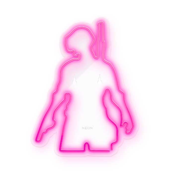 چراغ دیواری نئون دیزاین طرح Pubg-GL_PN