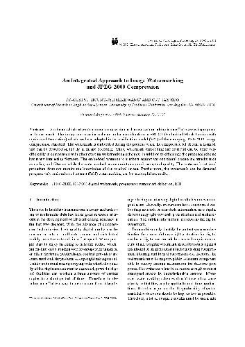 خرید و دانلود نسخه کامل کتاب An Integrated Approach to Image Watermarking and JPEG-2000 Compression