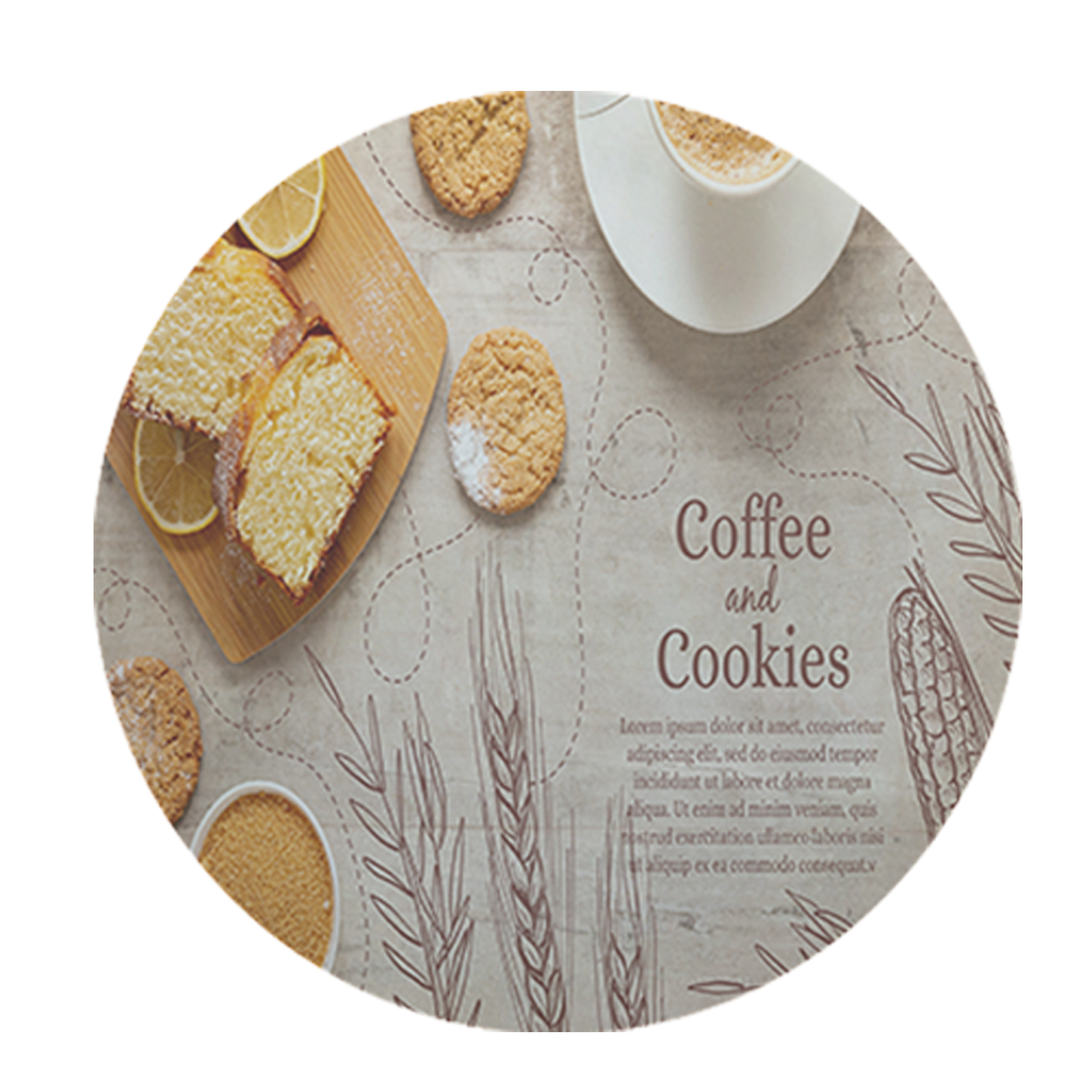 زیرقابلمه ای طرح قهوه کد 8243 