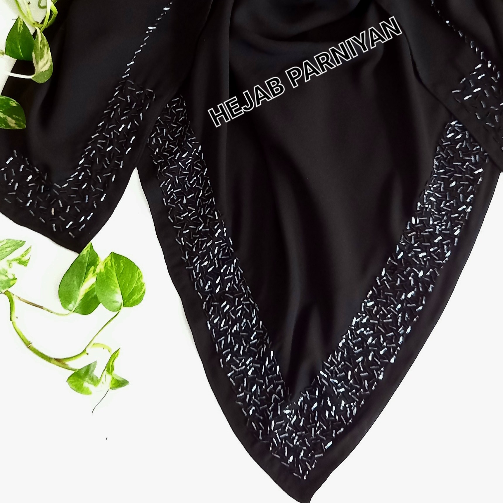 روسری مجلسی جواهردوزی