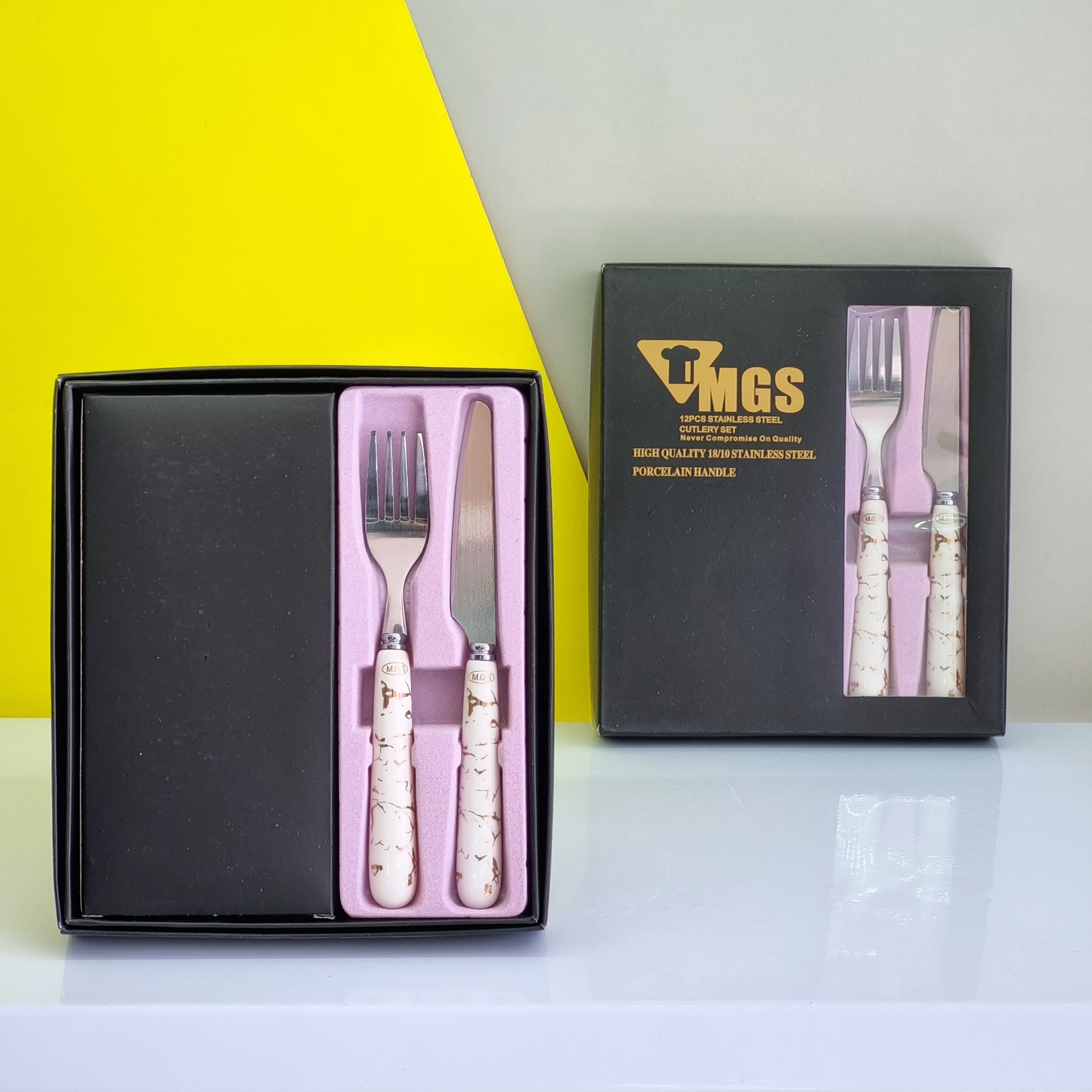 کارد و چنگال دسته سرامیکی MGS