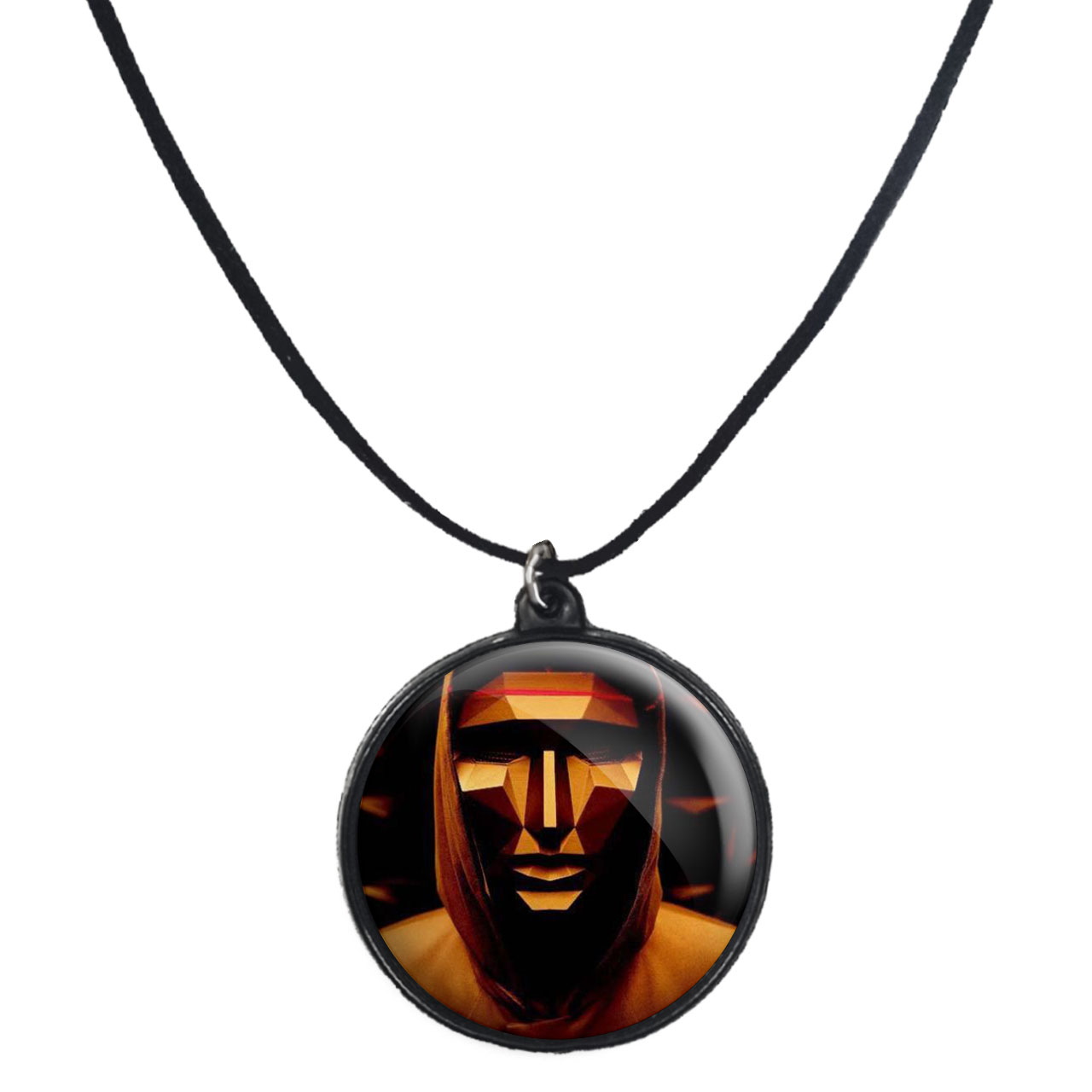 گردنبند پرمانه طرح بازی مرکب کد pmb.6784 مدل دو طرفه