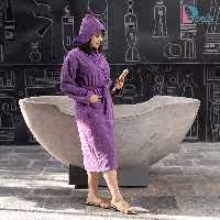 حوله تن پوش آرام رنگ بنفش