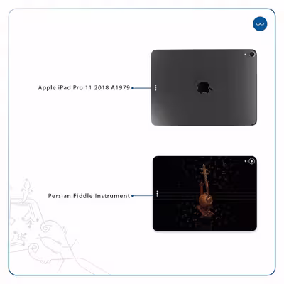 برچسب پوششی ماهوت مدل Persian Fiddle Instrument مناسب برای تبلت اپل iPad Pro 11 2018 A1979