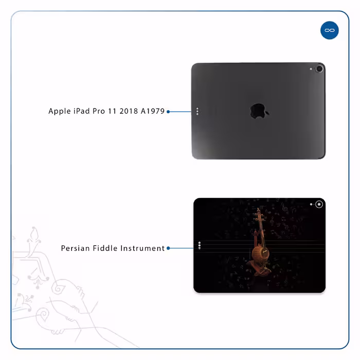 برچسب پوششی ماهوت مدل Persian Fiddle Instrument مناسب برای تبلت اپل iPad Pro 11 2018 A1979