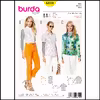 الگو خیاطی تاپ و شومیز زنانه بوردا استایل کد 6810 سایز 34 تا 46 متد مولر